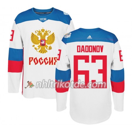 Russland Trikot Evgenii Dadonov 63 2016 World Cup Weiß Premier - Herren